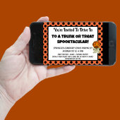 トランクオアトリート パンプキンドット ハロウィンパーティー 招待状