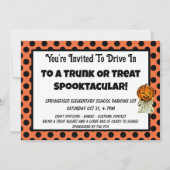 トランクオアトリート パンプキンドット ハロウィンパーティー 招待状 (正面)