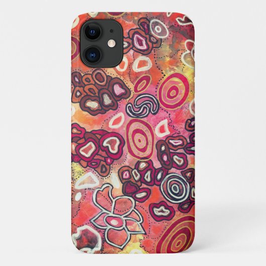 トランクオーバルコラルオリジナル抽象芸術アートワーク Case-Mate iPhoneケース (裏面)