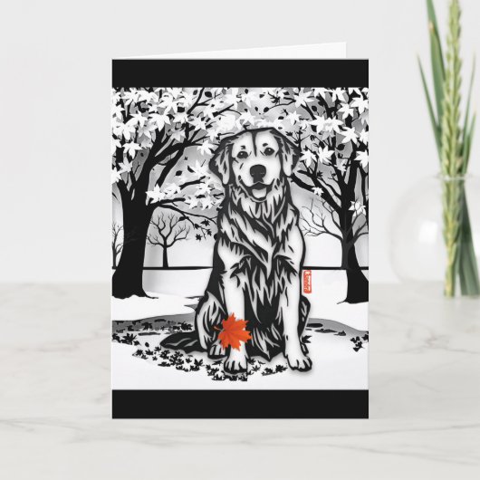 トランクグレンゴールデンレトリバーグリーティングカード カード (正面)