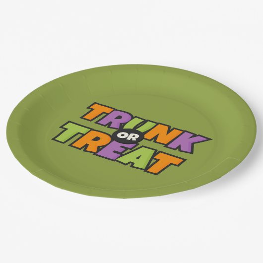 トランクトリートQRコード業務企業のパーティーイベント ペーパープレート (アングル)