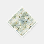 トランクドラゴンフライウォーターカラースタイル紙 スタンダードカクテルナプキン (角)