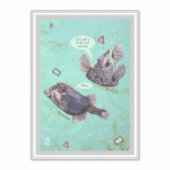 トランクフィッシュ14インチx 14インチビニールスーツケースシール シール (正面)