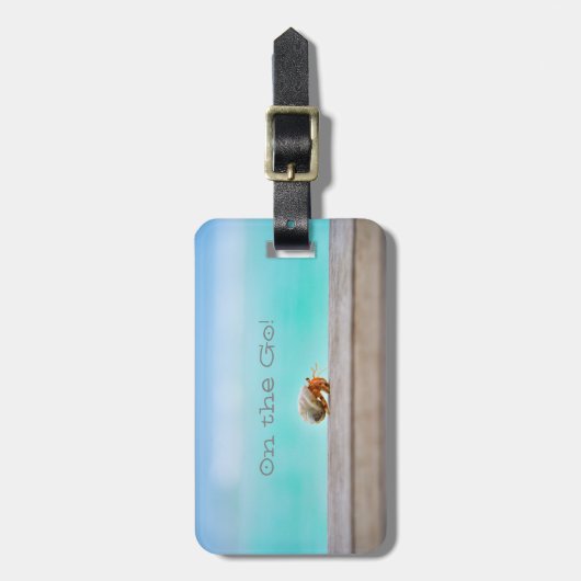 トランクヘルミットカニビーチトラベルアクアシーシェル ラゲッジタグ (正面縦)