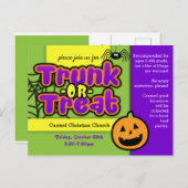 トランクポストカードまたはトリートポストカードのイベント告知 ポストカード (正面/裏面)