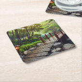 トランクルエスケープガーデン日本の紙コースター スクエアペーパーコースター (アングル)