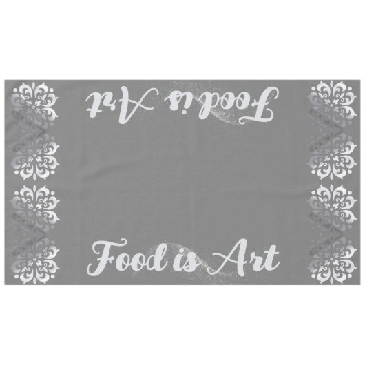 トランクルシルバー&グレーモノグラム | テーブルクロス (正面(横))