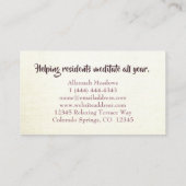 トランクルパステルロータスフラワービジネスカード 名刺 (裏面)