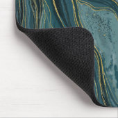 トランクルブルー金ゴールド抽象芸術水色波 マウスパッド (コーナー)