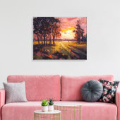 トランクルメドウサンセットファインアート キャンバスプリント (インサイチュ (リビング))