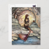 トランクルラグーンマーメイドファンタジーアートポストカード ポストカード (正面/裏面)