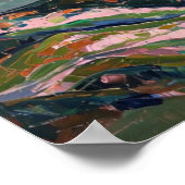 トランクルリバーマウンテンヒュースイラストレーションレトロ ポスター (角)