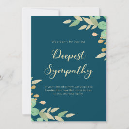 トランクルリフレクションフレームリーフィグリーン悔やみや弔慰 招待状