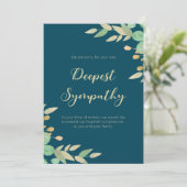 トランクルリフレクションフレームリーフィグリーン悔やみや弔慰 招待状 (スタンド正面)