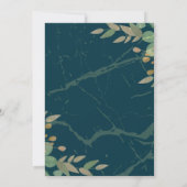 トランクルリフレクションフレームリーフィグリーン悔やみや弔慰 招待状 (裏面)