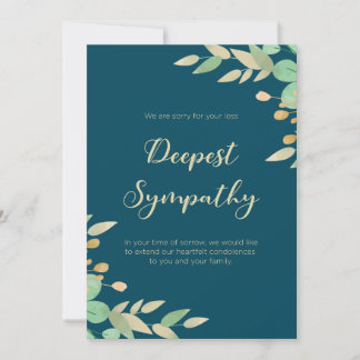 トランクルリフレクションフレームリーフィグリーン悔やみや弔慰 招待状