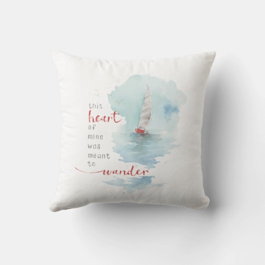 トランクル帆船ウォーターカラー引用文 クッション (裏面)