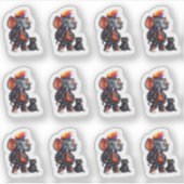 トランク付きパンク12ステッカーシート シール (正面)