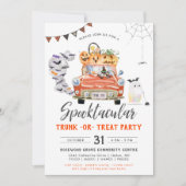 トランク・オア・トリート | ハロウィンパーティー招待状 招待状 (正面)