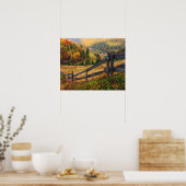 トランシカラフルャンバニアの垣根の秋の景色 ポスター (キッチン)