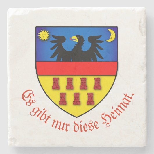 トランシルバニアのサックスの紋章パーソナライズされた ストーンコースター (正面)