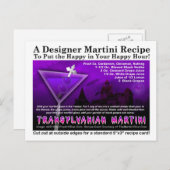 トランシルバニアハロウィーンマルティーニレシピ葉書 ポストカード (正面/裏面)