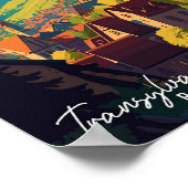 トランシルバニアルーマニアのヴィンテージ旅行イラストレーション ポスター (角)