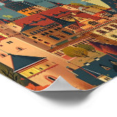 トランシルバニアルーマニアヴィンテージ有名な旅行の場所 ポスター (角)