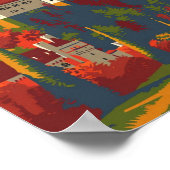 トランシルバニアルーマニアヴィンテージ有名な旅行の場所 ポスター (角)