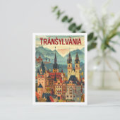トランシルバニアルーマニアヴィンテージ有名な旅行の場所 ポストカード (スタンド正面)