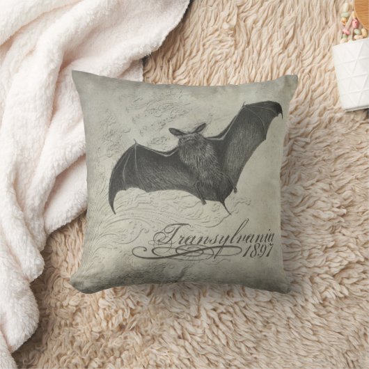 トランシルバニア1897のこうもりのコラージュの枕ハロウィン クッション (ブランケット)