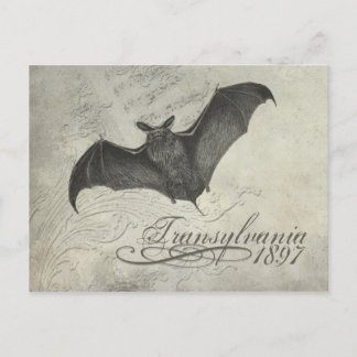 トランシルバニア1897年 バット コラージュ ポストカード ハロウィン