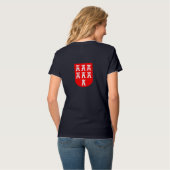 トランシルヴァニアの紋章 赤 白 Tシャツ (裏面フル)