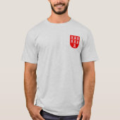 トランシルヴァニアの紋章 赤 白 Tシャツ (正面)