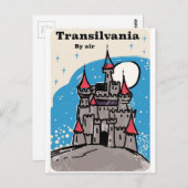 トランシルヴァニア城ヴィンテージ旅行ポスター ポストカード (正面/裏面)