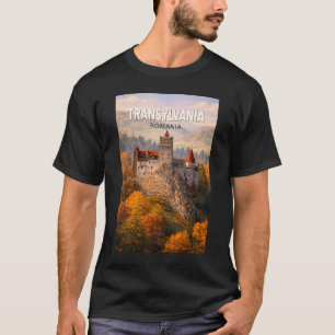 トランシルヴァニア ルーマニア イラスト 旅行 アート ビンテージ Tシャツ