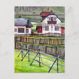 トランシルヴァニア、ルーマニア、絵絵を描画的な風景 ポストカード
