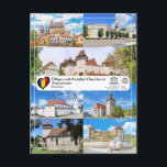 トランシルヴァニアPの強化された教会のある村 ポストカード<br><div class="desc">UNESCO WHS Serie – ルーマニアの世界伝統の遺跡トランシルバニアの要塞のある教会とトランシルバニアの村 – Biserici fortificate din Transilvania – これらのトランシルバニアの村とその要塞のある教会は、南トランシルバニアの文化的景観の鮮やかな写真を提供する。トランシルバニアのザクソンによって設立された7つの村は、特定の土地利用システム、集落のパターンと家族の農家の団体や組織によって特徴づけられる。彼らは13世紀から16世紀にかけて建てられた彼らの強化された教会によって支配されている。名前：トランシルバニア国の要塞教会のある村：ルーマニア場所：トランシルバニアの地域の碑文：1993カテゴリ：文化(4)ユネスコ参照：596特集：カードの裏面にQRコードを持ってサイトの詳細をナビゲートする。</div>