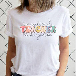 トランジショナル・キンダーガーテン担任の先生 可愛いパステルギフト Tシャツ