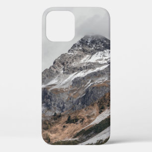 トランジスタで囲まれた雪を頂いた灰色の山 iPhone 12ケース