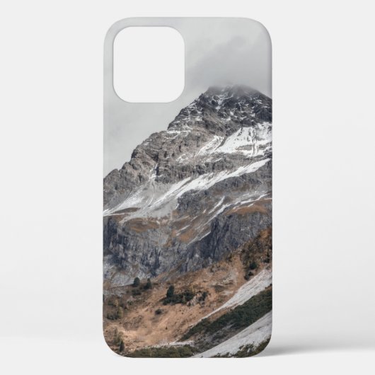 トランジスタで囲まれた雪を頂いた灰色の山 Case-Mate iPhoneケース (裏面)