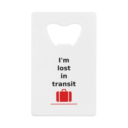 トランジット失った旅行スーツケースライトカラー クレジットカード栓抜き (正面)