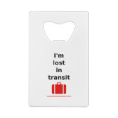 トランジット失った旅行スーツケースライトカラー クレジットカード栓抜き (裏面)