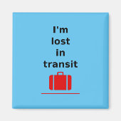 トランジット失った旅行スーツケースライトカラー マグネット (正面)