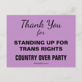トランスの人々の抵抗のために立ち上がってくれてありがとう ポストカード
