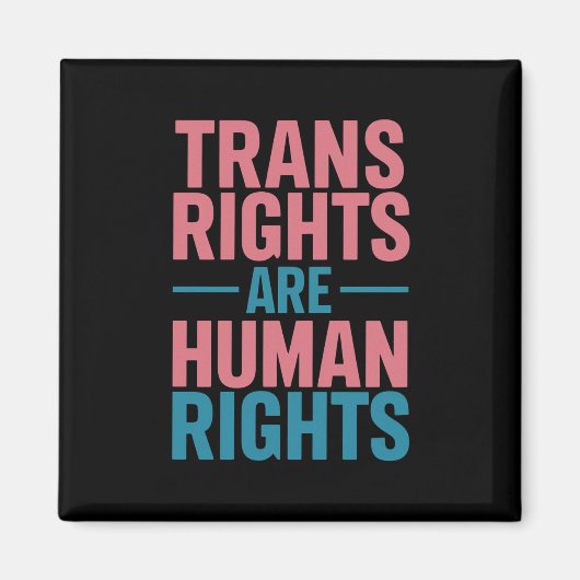 トランスの権利は人権 トランスジェンダー プライド マグネット (正面)