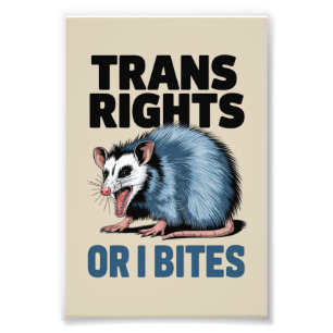 トランスの権利 さもなくば噛む ゲイ おもしろ LGBTQ プライド フォトプリント           