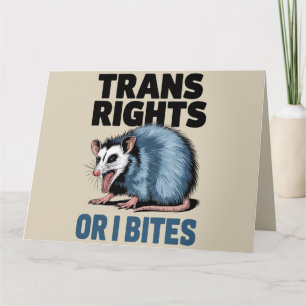 トランスの権利 さもなくば噛む ゲイ 楽しい LGBTQ プライド カード