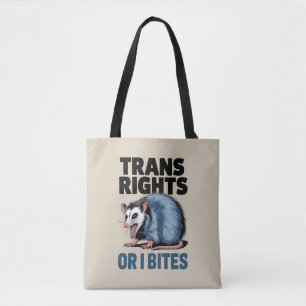 トランスの権利 さもなくば噛む ゲイ 楽しいLGBTQプライド トートバッグ