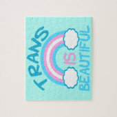 トランスは美しいトランスジェンダーの虹 ジグソーパズル (縦)